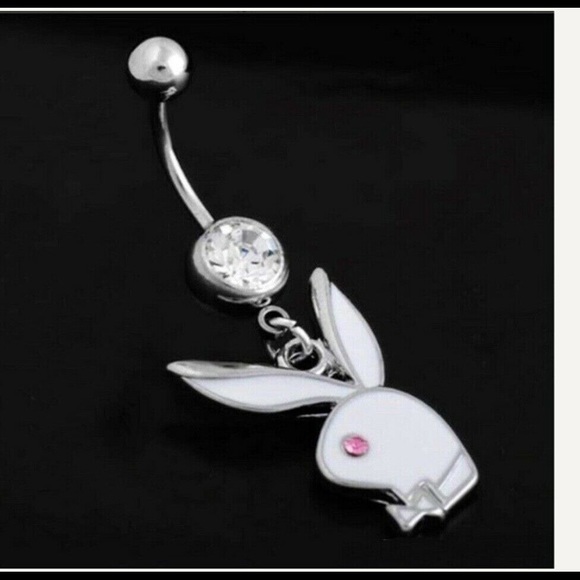 3 PC 14G Enamel Filled Playboy Bunny Naval Ring’s - Picture 4 of 5